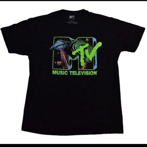 MTV Black Cotton Tee